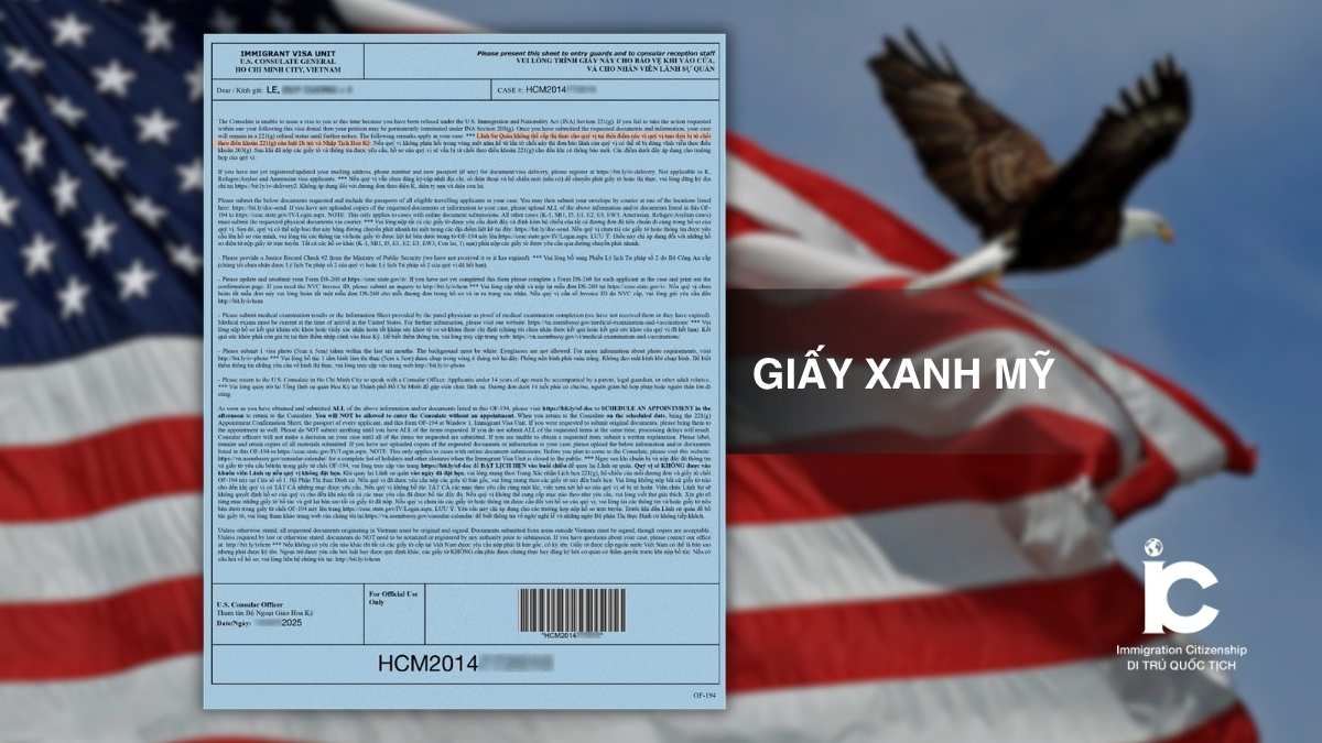 Cách hạn chế nhận giấy xanh khi phỏng vấn bảo lãnh người thân sang Mỹ mới nhất